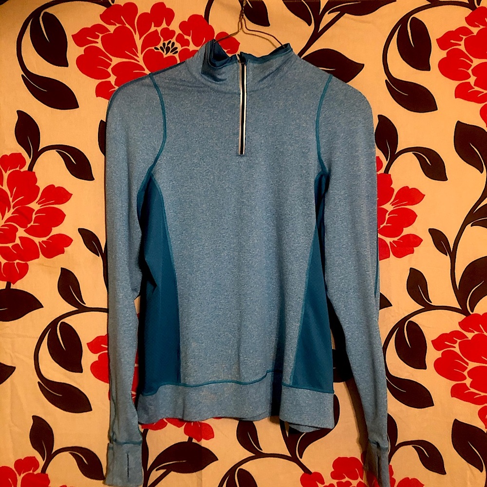 Blue athletic long sleeve